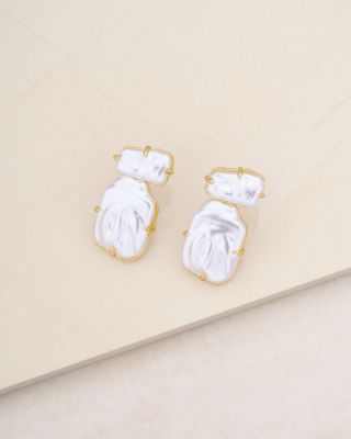 Pearlized Drop Earrings