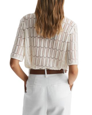 REISS Savannah Crochet Shirt | Bloomingdale's