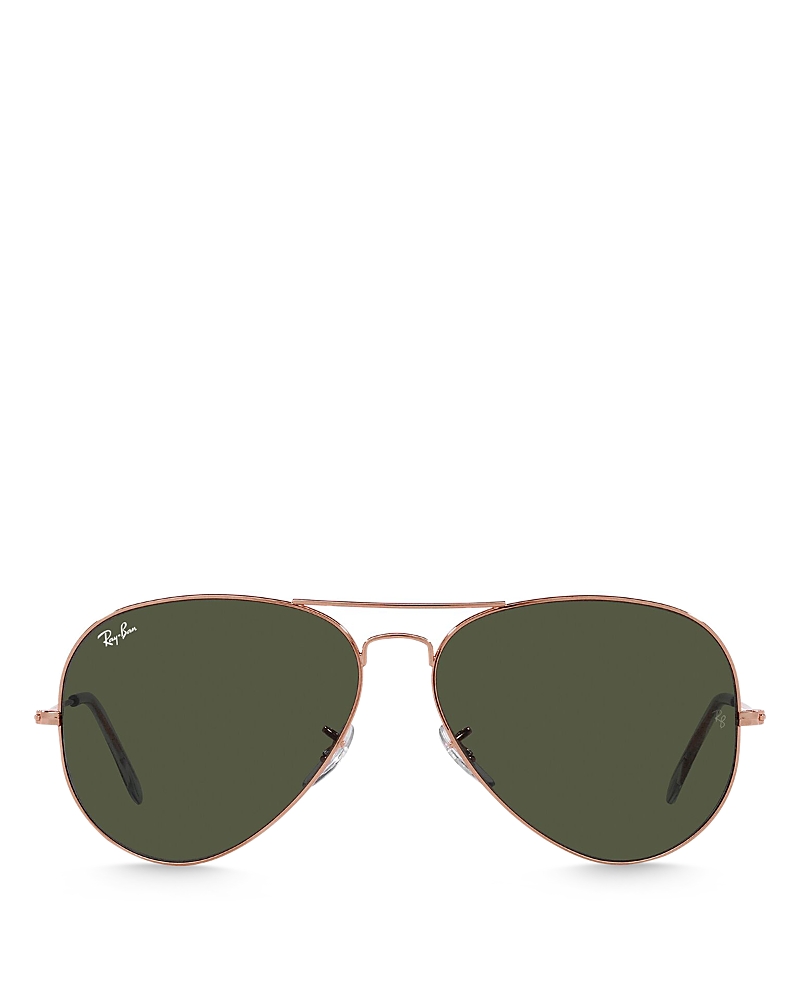 Ray-Ban Original Brow Bar Aviator Sunglasses, 62mm