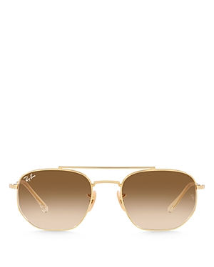 Ray Ban Ray-ban Angular Sunglasses, 57mm In Gold/brown Gradient