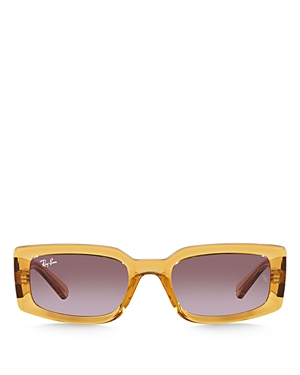 Ray Ban Kiliane Bio-based Sunglasses Transparent Yellow Frame Violet Lenses 54-21 In Yellow/brown Gradient