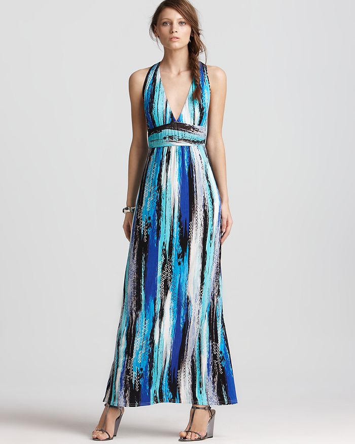 AQUA - Maxi Dress - Printed Jersey Loop Back - 100% Exclusive