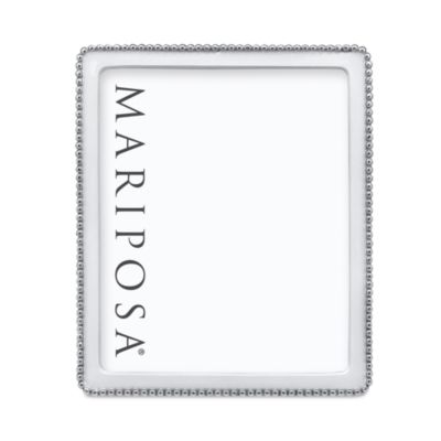 Mariposa - Beaded White Picture Frame, 8" x 10"
