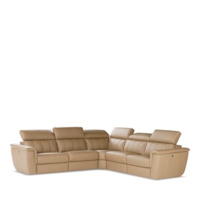 Trevi 5 Piece Power Reclining Leather Sectional