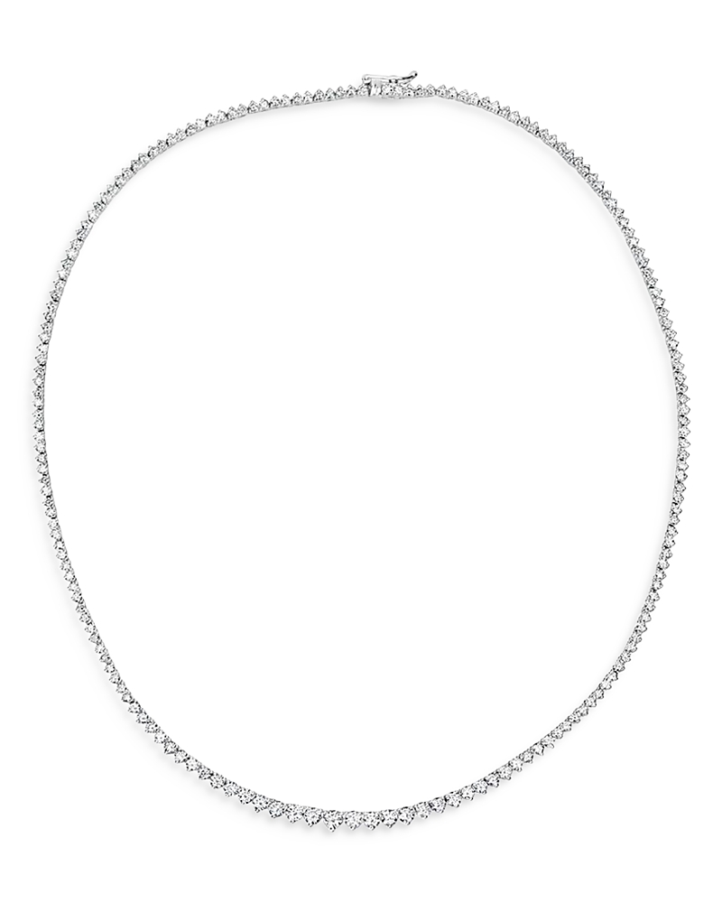 Meira T 14K White Gold Diamond Tennis Necklace, 16L