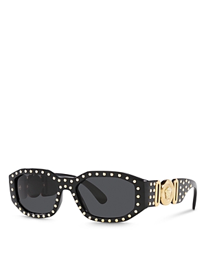 Shop Versace Square Sunglasses, 53mm In Black Grey