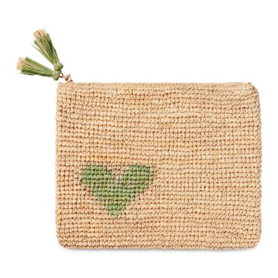 AERIN Raffia Zip Pouch Bloomingdale s