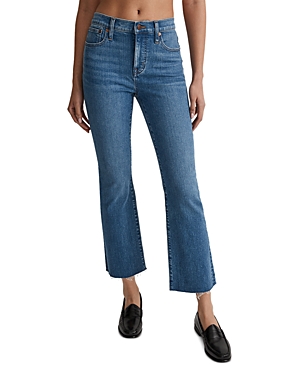 MADEWELL CALI DEMI MID RISE CROPPED FLARE RAW HEM JEANS IN CHERRYVILLE