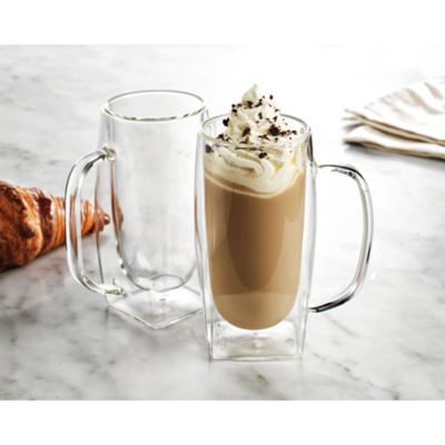 Godinger - Contessa Double Walled Latte Mug, Set of 2