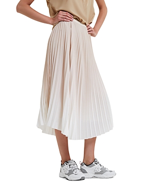 French Connection Ombre Sunset Pleated Midi Skirt