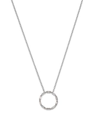 Bloomingdale's Fine Collection - Diamond Circle Pendant Necklace 14K White Gold, 0.30 ct.t.w.