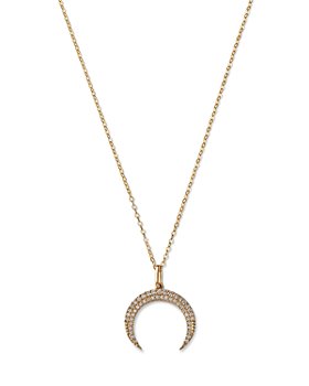 Bloomingdale's - Diamond Crescent Moon Pendant Necklace 14K Yellow Gold, 0.23 ct. t.w. - 100% Exclusive
