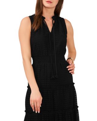 Tie Neck Tiered Maxi Dress