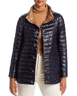 Herno Reversible Down Jacket In Blue