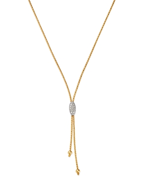 Alberto Amati 14K White & Yellow Gold Diamond Lariat Necklace, 17