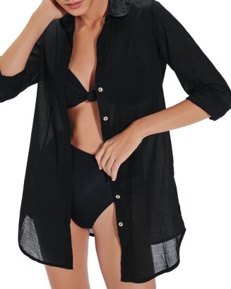 ViX Juliana Button Down Shirt Swim Cover-Up | Bloomingdale's