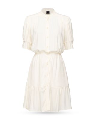 open lace back dress Mini shirt dress with fringing