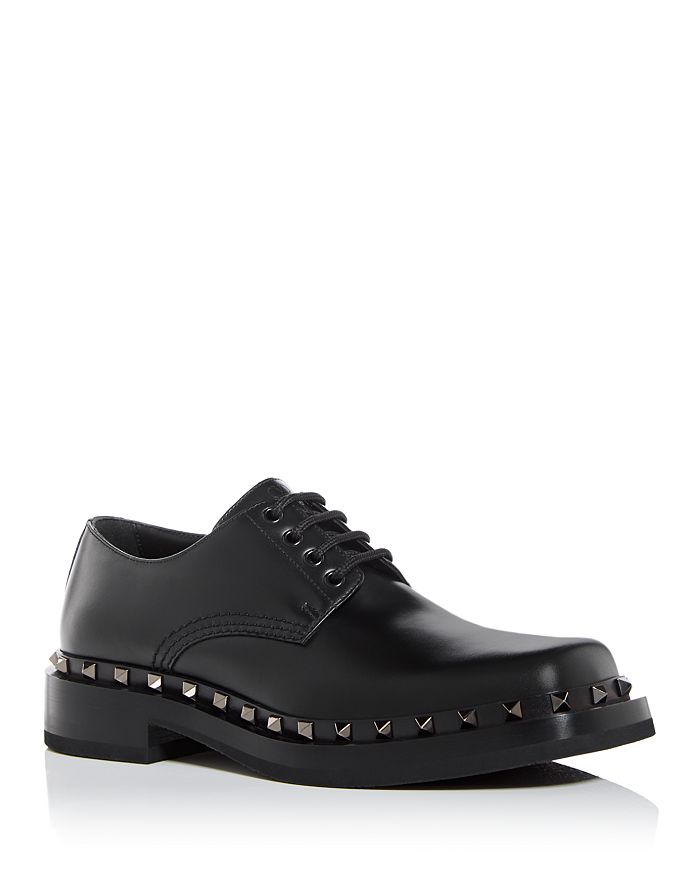 Valentino Garavani Men's Studded Square Toe Oxfords Bloomingdale's