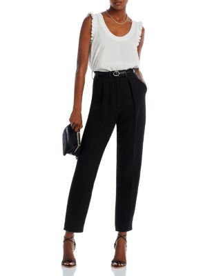 Lenore Ruffle-Trimmed Silk Top