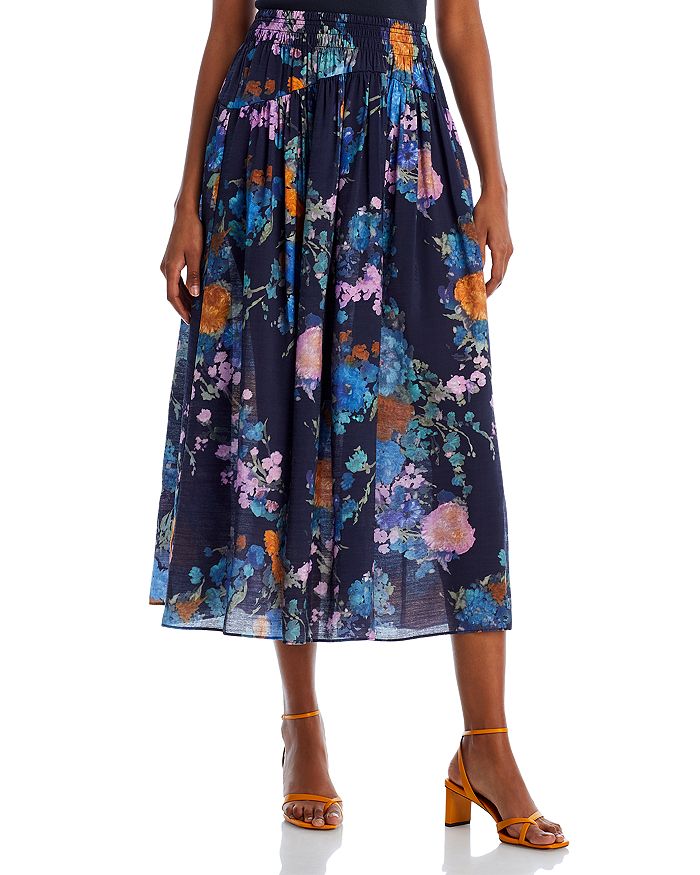 Vince floral discount skirt