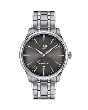 Shop Tissot Chemin Des Tourelles Powermatic 80 Watch, 39mm In Gray/silver