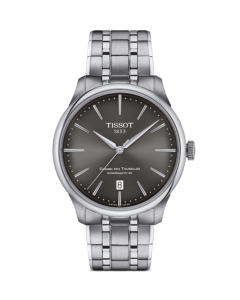 Tissot Chemin Des Tourelles Powermatic 80 Bracelet Watch, 39mm In Gray/silver