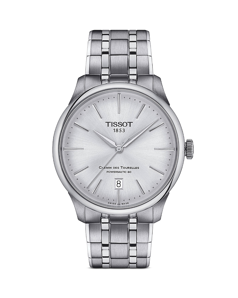 Tissot Chemin Des Tourelles Powermatic 80 39mm Automatic Silver Dial Steel Men's Watch T139.807.11.031.00 In Silver