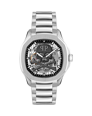 Shop Philipp Plein $keleton $pectre Watch, 42mm In Silver