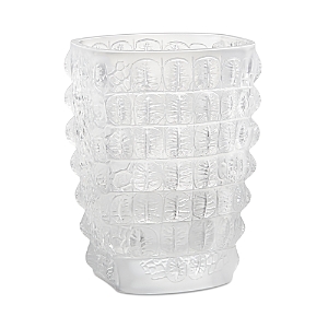 Shop Lalique Crocodile Crystal Vase In Clear