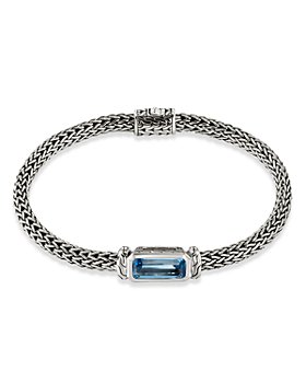 JOHN HARDY - Sterling Silver Classic Chain Aquamarine Chain Bracelet