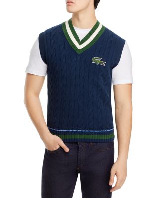 Lacoste - Classic Fit Cable Knit Sweater Vest