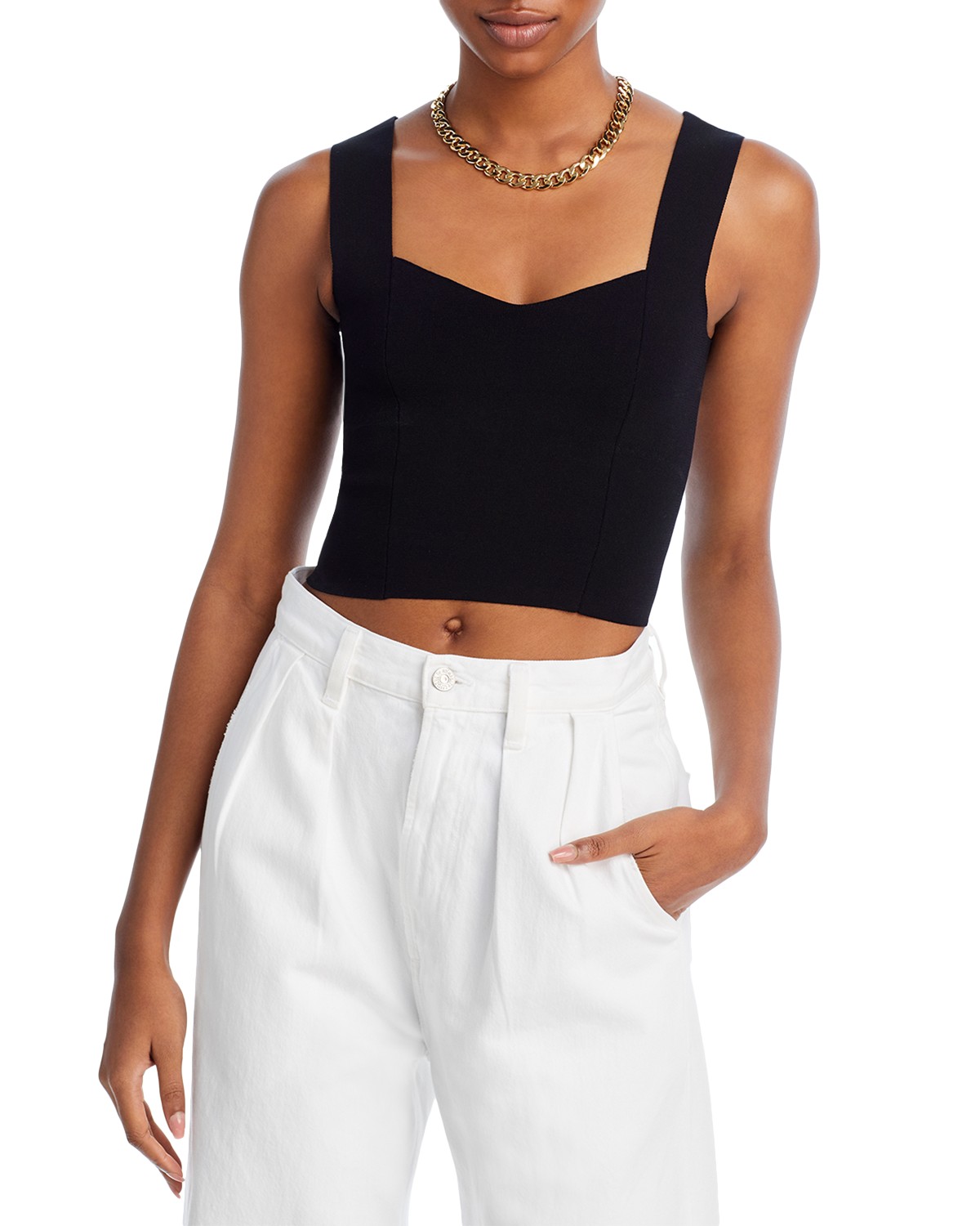 A.l.c. A. l.c. Jordana Cropped Tank in Black
