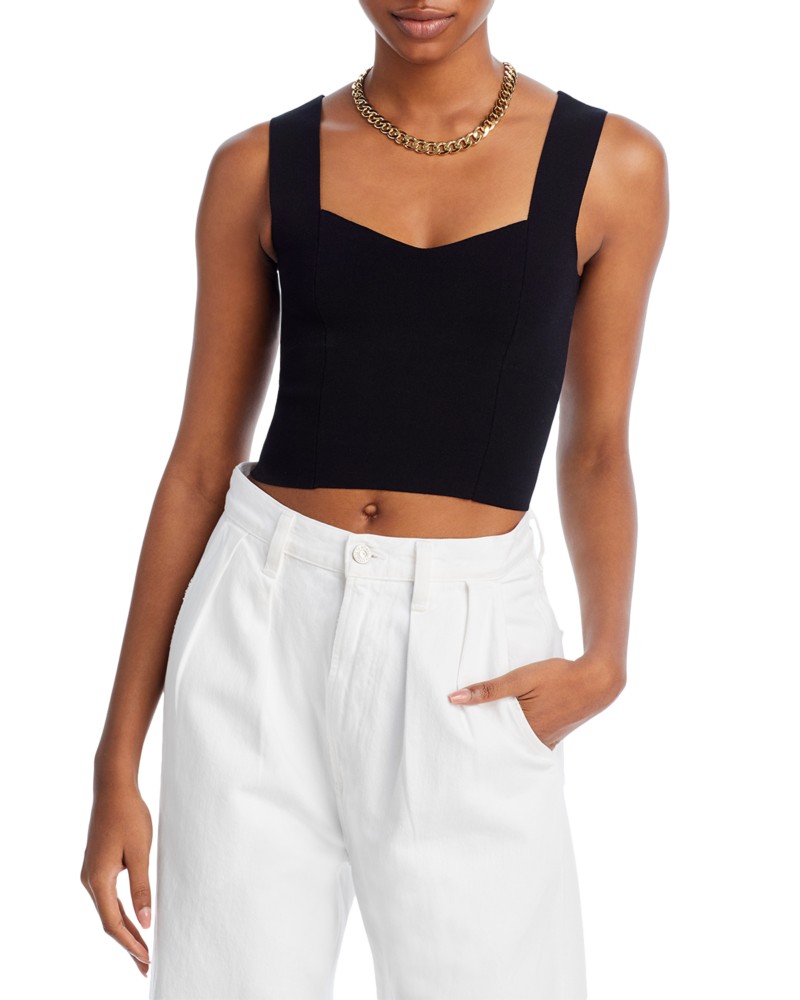 A.L.C. A. l.c. Jordana Cropped Tank in Black