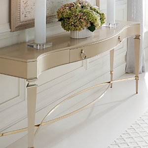 Shop Caracole Slim Chance Console Table In Radiant Pearl