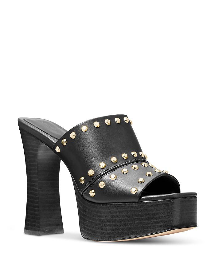 MICHAEL Michael Kors Women's Jagger Studded Slip On Platform High Heel  Sandals | Bloomingdale's