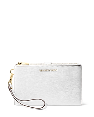 MICHAEL KORS MICHAEL MICHAEL KORS ADELE DOUBLE ZIP LEATHER IPHONE 7 PLUS WRISTLET
