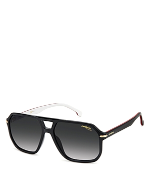 Shop Carrera Square Aviator Sunglasses, 59mm In Black/gray Gradient
