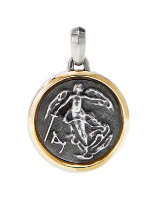 David Yurman 18K Yellow Gold & Sterling Silver Petrvs Angel Cameo Pendant