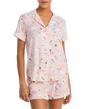 Shop Kate Spade New York Bridal Boxer Pajama Set In Pink/grd