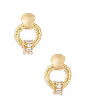 Shop Ettika Mini Barrel Crystal Earrings In Gold
