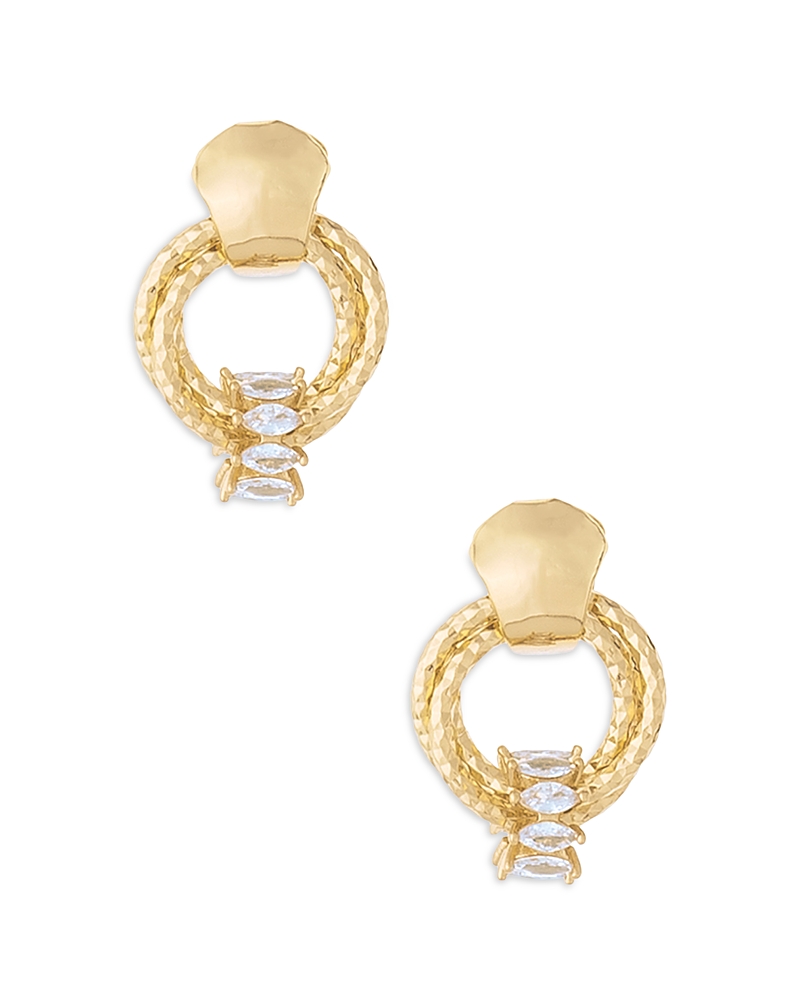 Ettika Mini Barrel Earrings In Gold