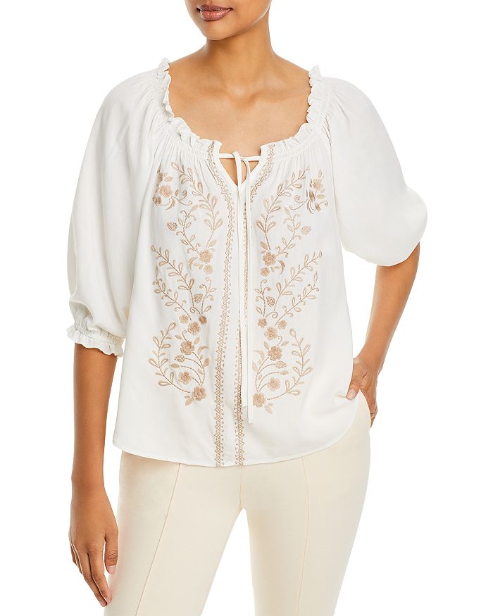 Status by Chenault Embroidered Peasant Top Bloomingdale's