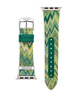 Shop Missoni Apple Watch Zigzag Fabric Strap, 38-41mm In Green