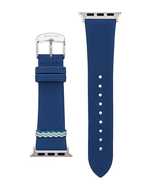 Shop Missoni Apple Watch Leather Strap, 38-41mm In Blue