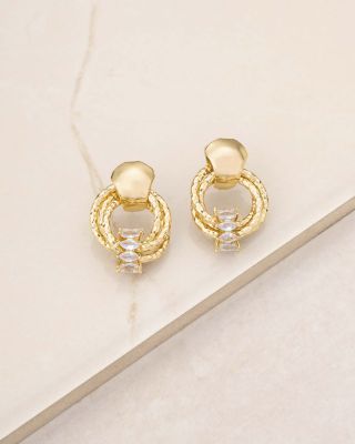 Mini Barrel Crystal Earrings