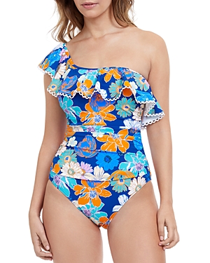 Profile by Gottex Ruffled One Shoulder One Piece Swimsuit