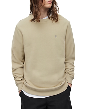 Allsaints Raven Slim Fit Crewneck Sweatshirt In Clay Green