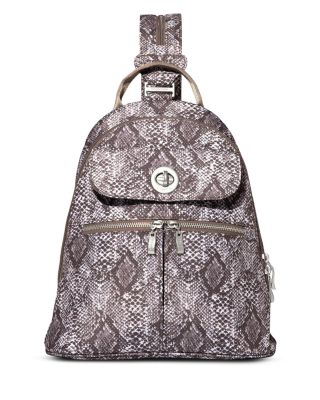 Baggallini Naples Convertible Backpack In Tan Python