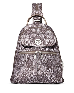 Shop Baggallini Naples Convertible Backpack In Tan Python