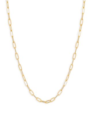 Bloomingdale's Fine Collection - Flat Paperclip Link Chain Necklace in 14K Yellow Gold, 18" - Exclusive